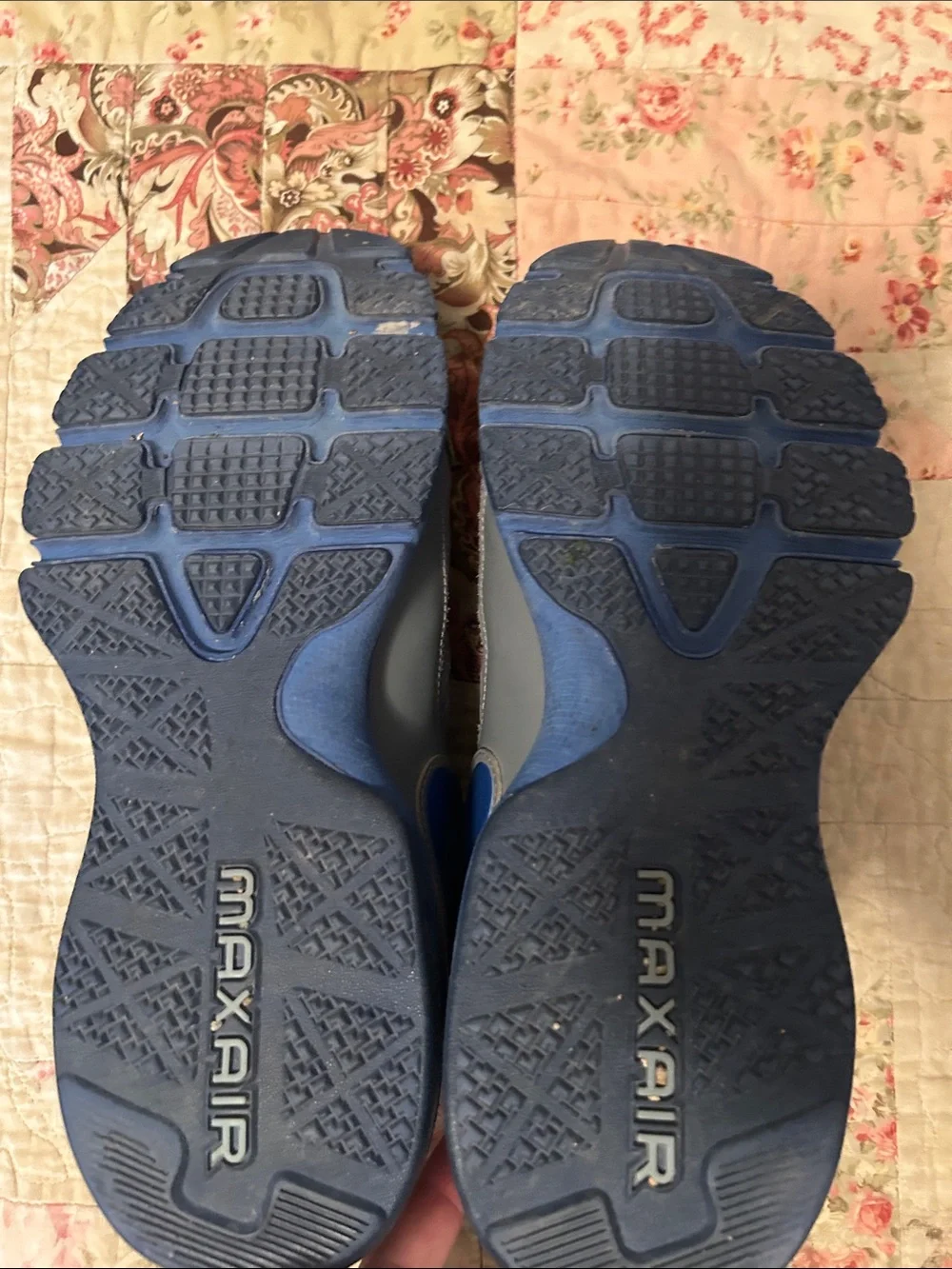 Nike Grey and Blue Athletic Sneakers